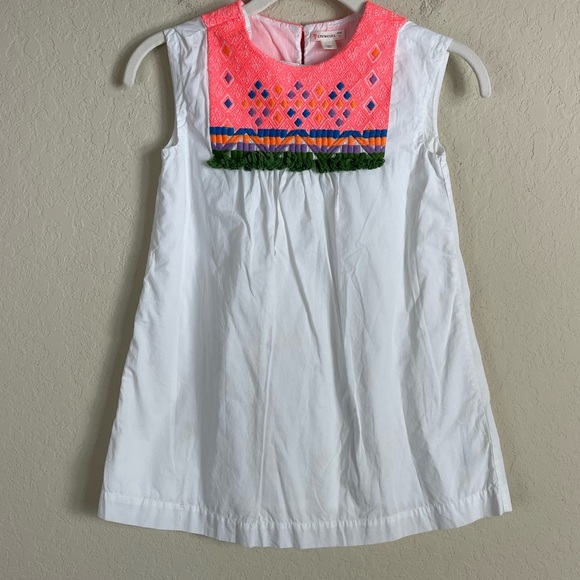 Crewcuts Embroidered Multicolor Cotton Dress Size 6 - Picture 2 of 7